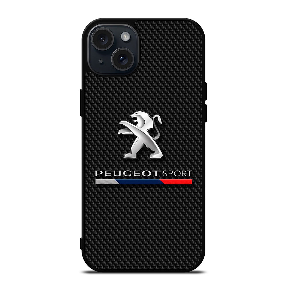 PEUGEOT CARBON CAR LOGO iPhone 15 Plus Case Cover