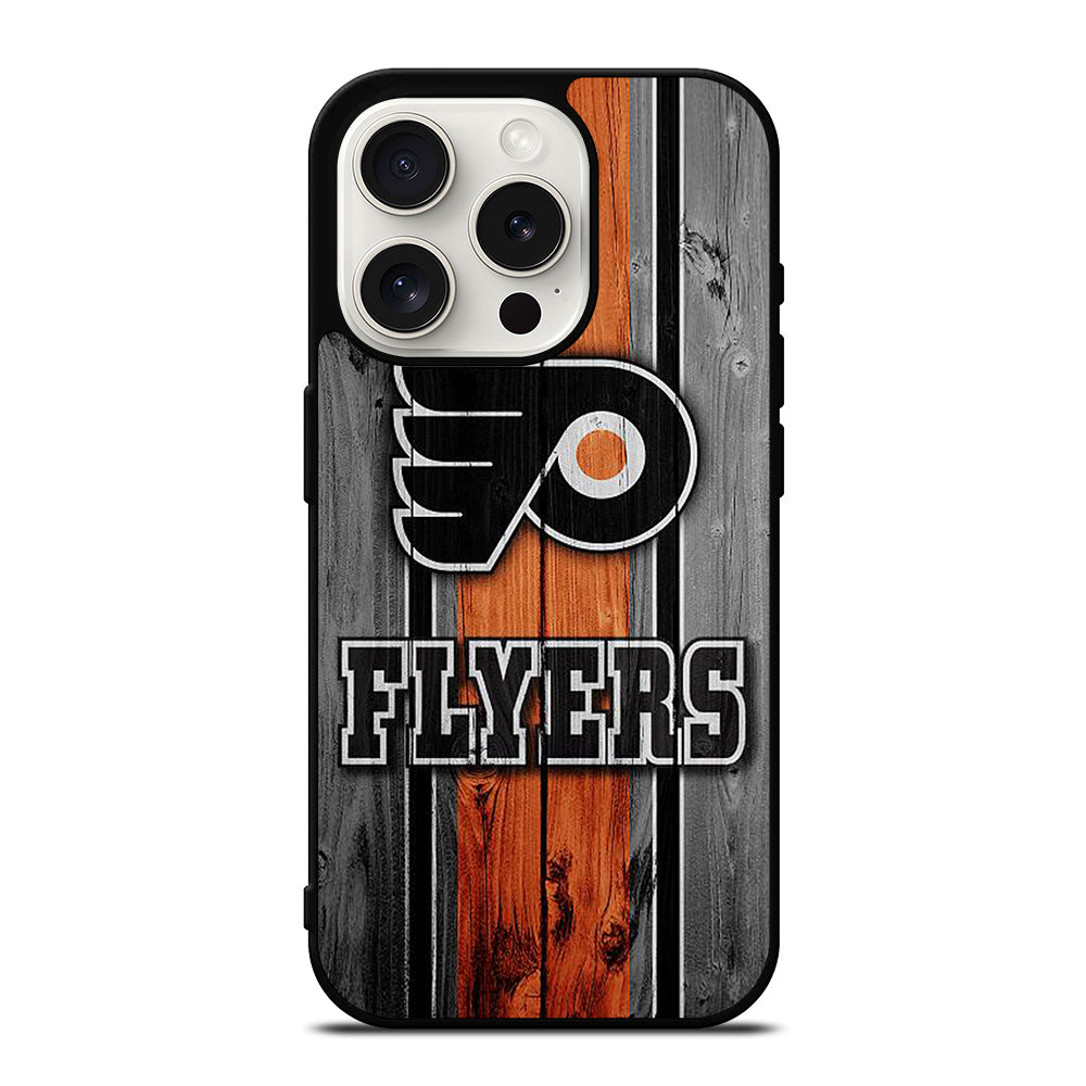 PHILADELPHIA FLYERS WOODEN LOGO iPhone 15 Pro Case Cover