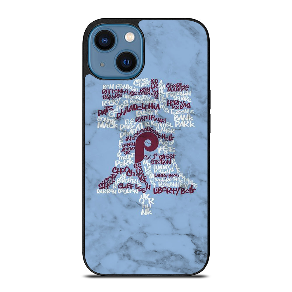 PHILADELPHIA PHILLIES MARBLE LOGO 2 iPhone 14 Case Cover