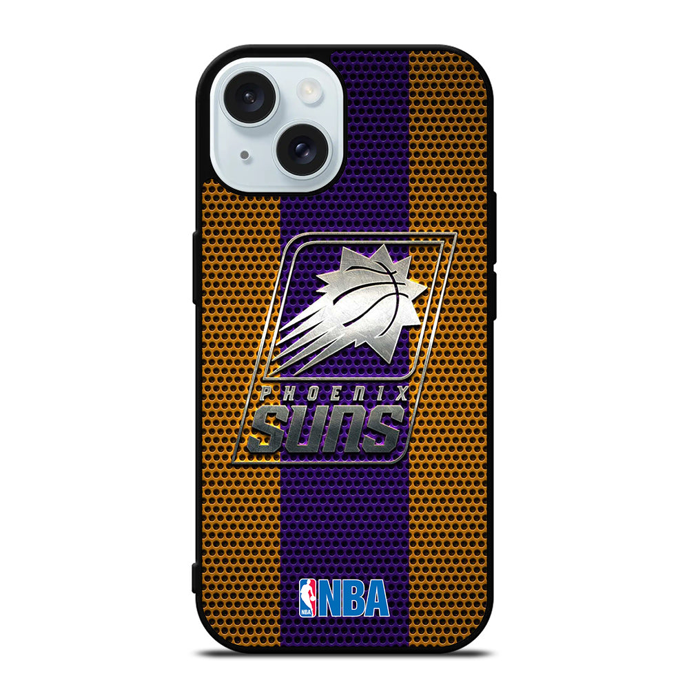 PHOENIX SUNS NBA METAL LOGO iPhone 15 Case Cover