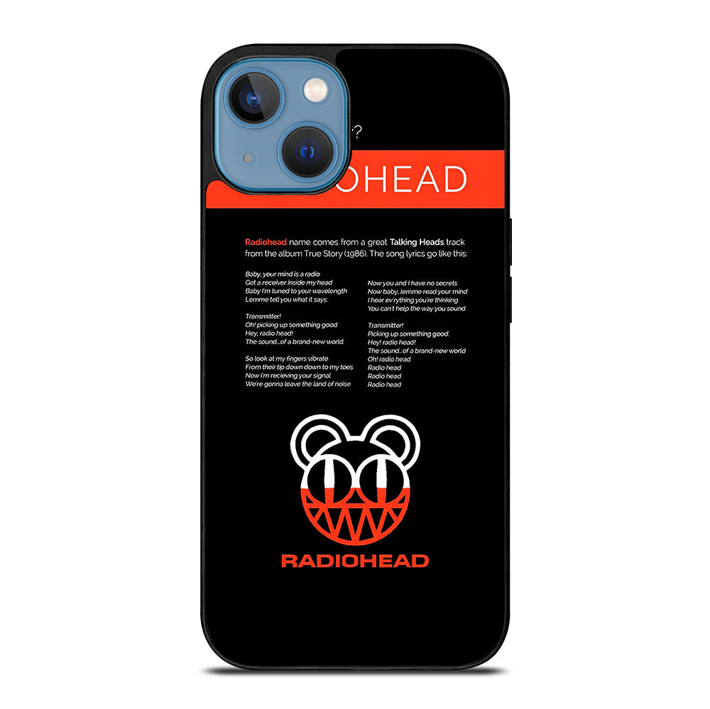 RADIOHEAD BAND LYRIC iPhone 13 Case Cover