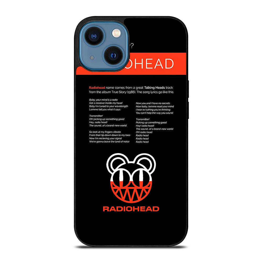 RADIOHEAD BAND LYRIC iPhone 14 Case Cover