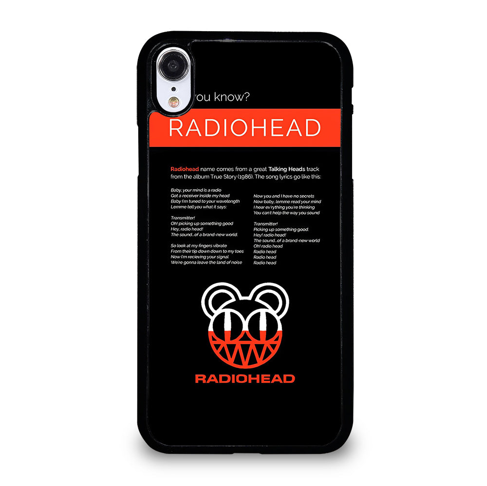 RADIOHEAD BAND LYRIC iPhone XR Case Cover