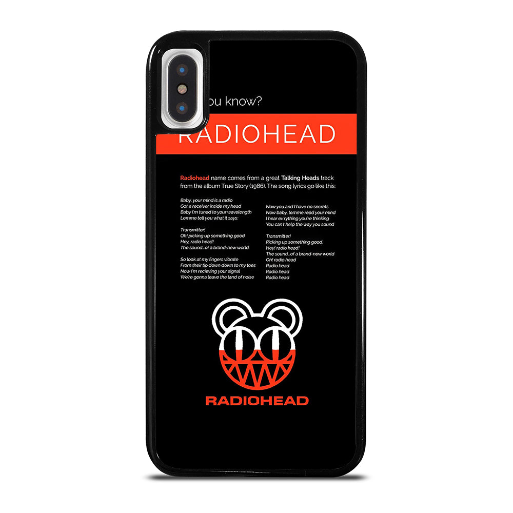 RADIOHEAD BAND LYRIC iPhone X / XS Case Cover