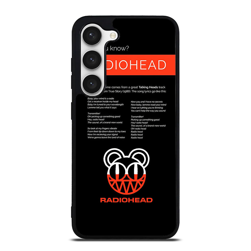 RADIOHEAD BAND LYRIC Samsung Galaxy S23 Case Cover