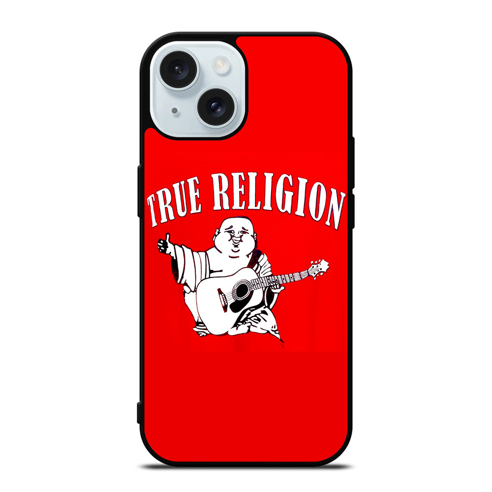 RED BIG BUDDHA TRUE RELIGION LOGO 2 iPhone 15 Case Cover