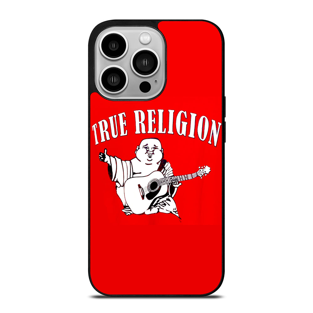 RED BIG BUDDHA TRUE RELIGION LOGO 2 iPhone 14 Pro Case Cover