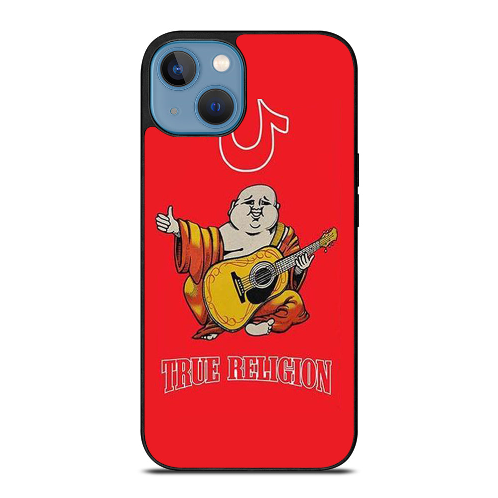 RED BIG BUDDHA TRUE RELIGION LOGO 3 iPhone 13 Case Cover