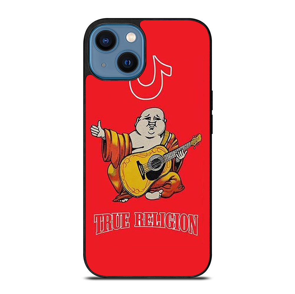 RED BIG BUDDHA TRUE RELIGION LOGO 3 iPhone 14 Case Cover