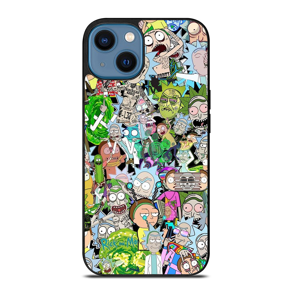RICK AND MORTY COLLAGE CARTOON iPhone 14 Case Cover