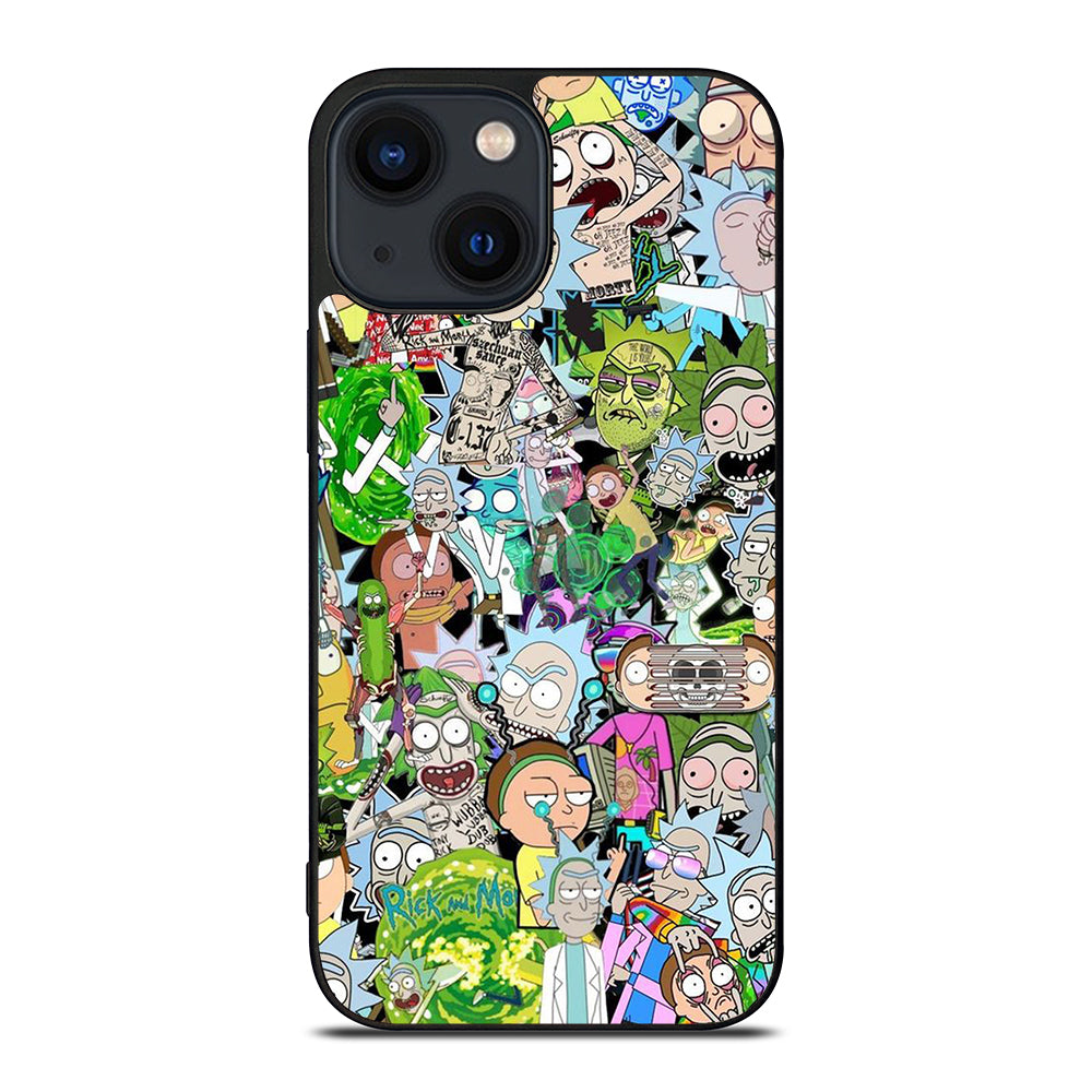 RICK AND MORTY COLLAGE CARTOON iPhone 14 Plus Case Cover
