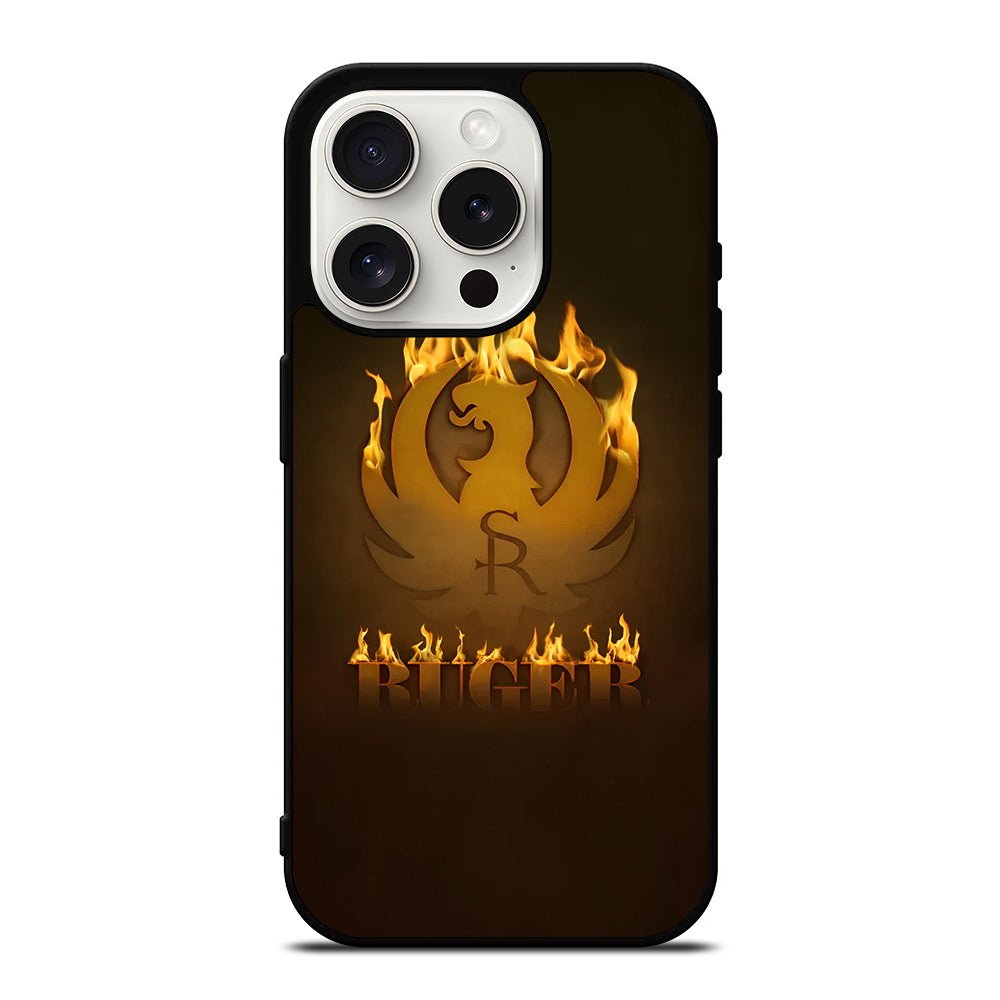 RUGER FIREARM FLAME LOGO iPhone 15 Pro Case Cover