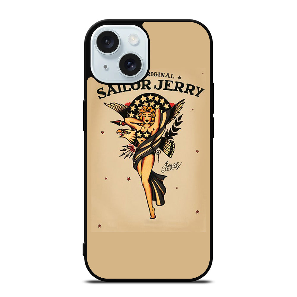 SAILOR JERRY SEXY GIRL ART iPhone 15 Case Cover