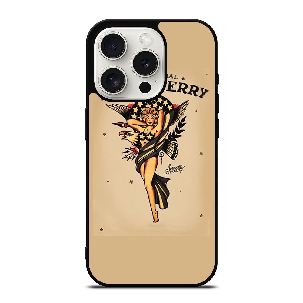 SAILOR JERRY SEXY GIRL ART iPhone 15 Pro Case Cover