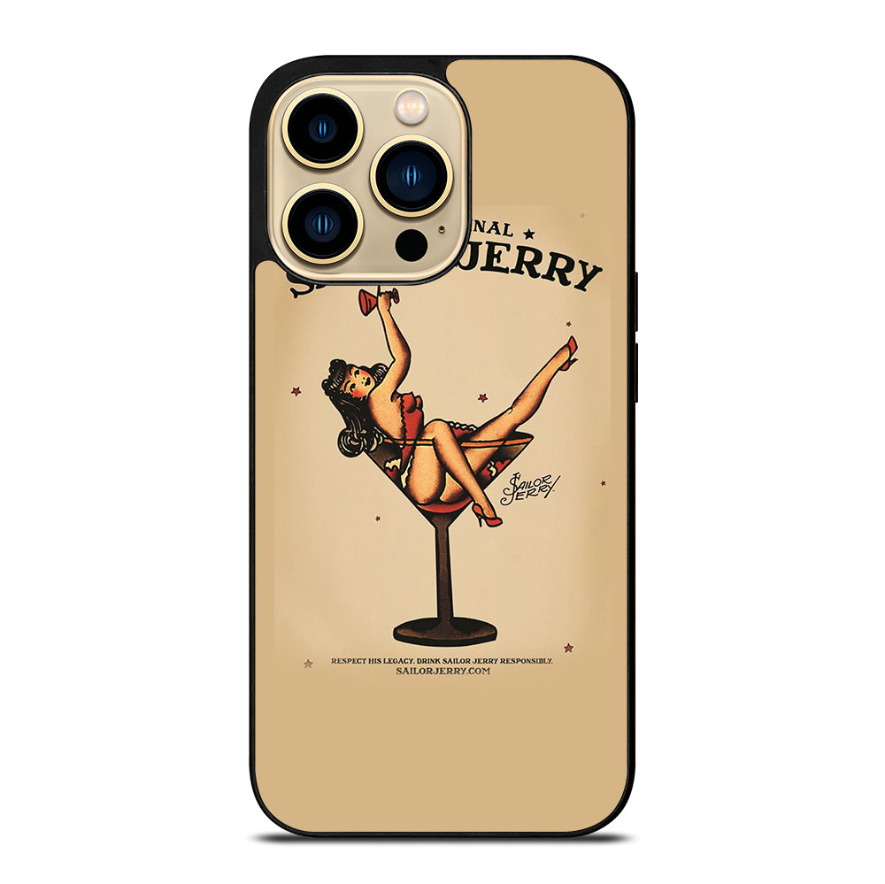 SAILOR JERRY SEXY GIRL TATTOO ART iPhone 14 Pro Max Case Cover