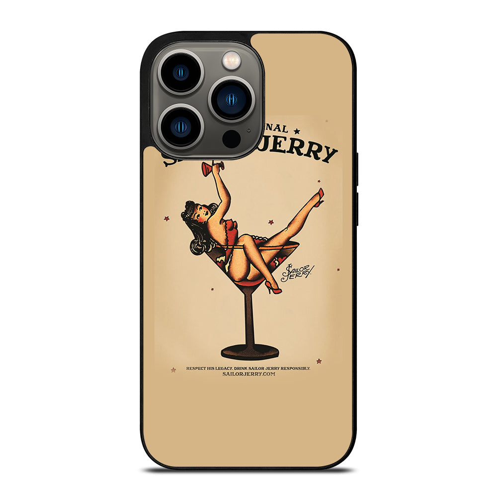 SAILOR JERRY SEXY GIRL TATTOO ART iPhone 13 Pro Case Cover