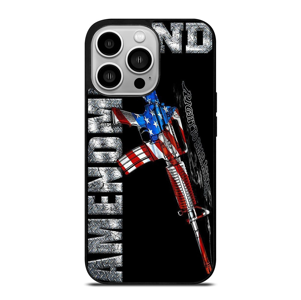 SECOND AMENDMENT AMERICAN GUN LOGO 2 iPhone 14 Pro Case Cover