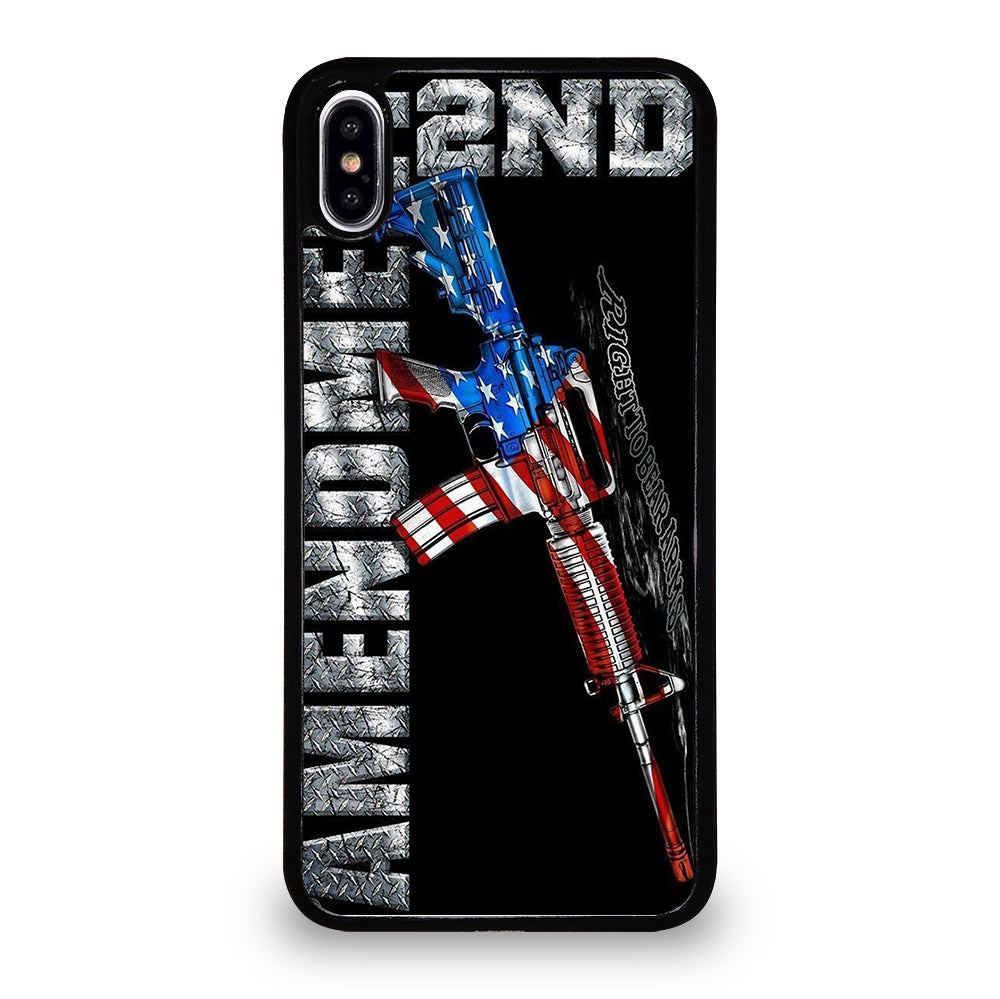 SECOND AMENDMENT AMERICAN GUN LOGO 2 iPhone XS Max Case Cover