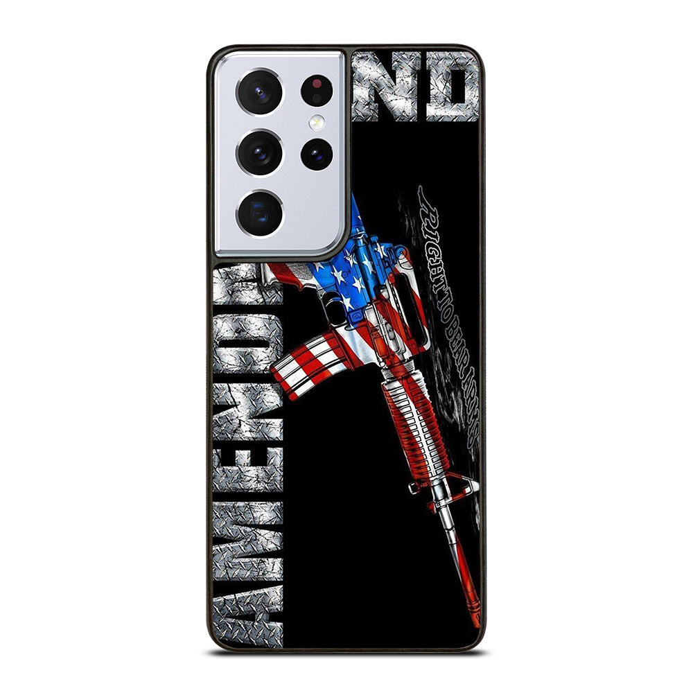 SECOND AMENDMENT AMERICAN GUN LOGO 2 Samsung Galaxy S21 Ultra Case Cover