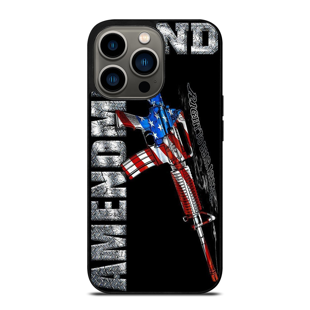 SECOND AMENDMENT AMERICAN GUN LOGO 2 iPhone 13 Pro Case Cover