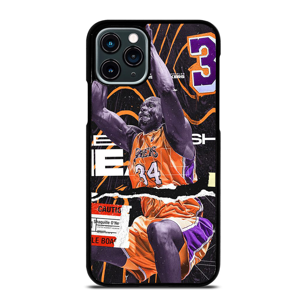 SHAQUILLE O'NEAL 34 LA LAKERS NBA BASKETBALL iPhone 11 Pro Case Cover