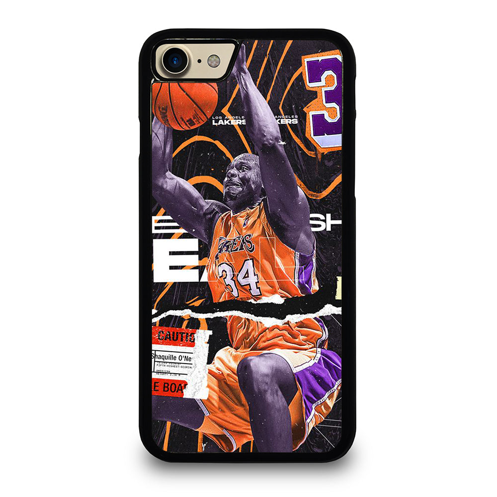SHAQUILLE O'NEAL 34 LA LAKERS NBA BASKETBALL iPhone 7 / 8 Case Cover