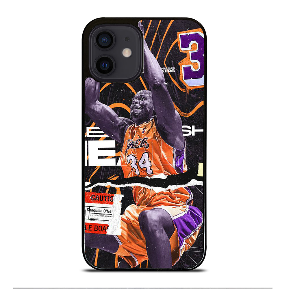 SHAQUILLE O'NEAL 34 LA LAKERS NBA BASKETBALL iPhone 12 Mini Case Cover