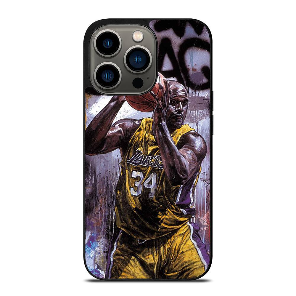 SHAQUILLE O'NEAL LA LAKERS ART iPhone 13 Pro Case Cover