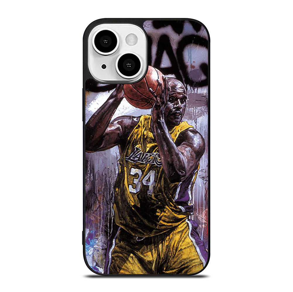 SHAQUILLE O'NEAL LA LAKERS ART iPhone 13 Mini Case Cover