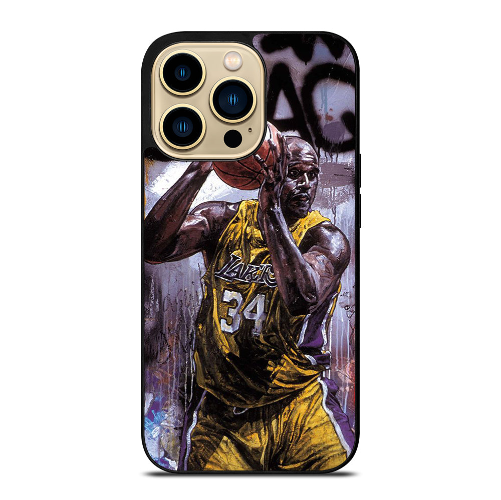 SHAQUILLE O'NEAL LA LAKERS ART iPhone 14 Pro Max Case Cover