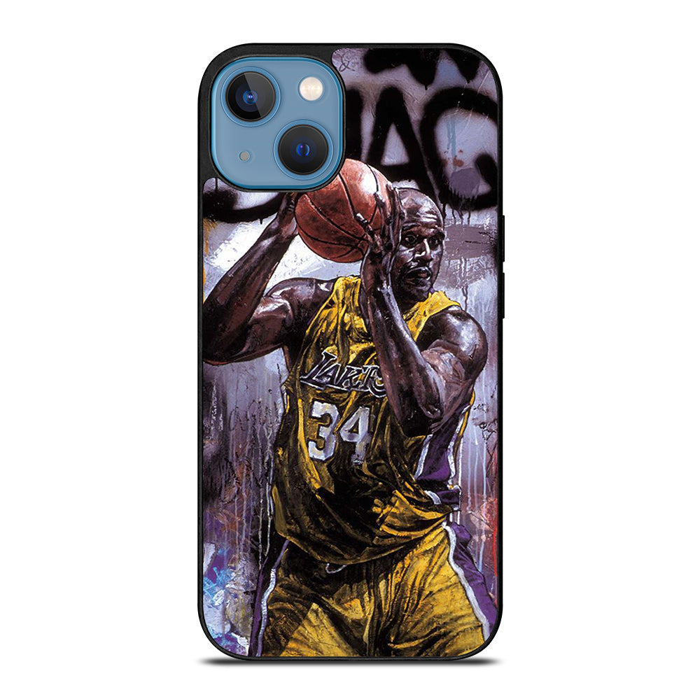SHAQUILLE O'NEAL LA LAKERS ART iPhone 13 Case Cover
