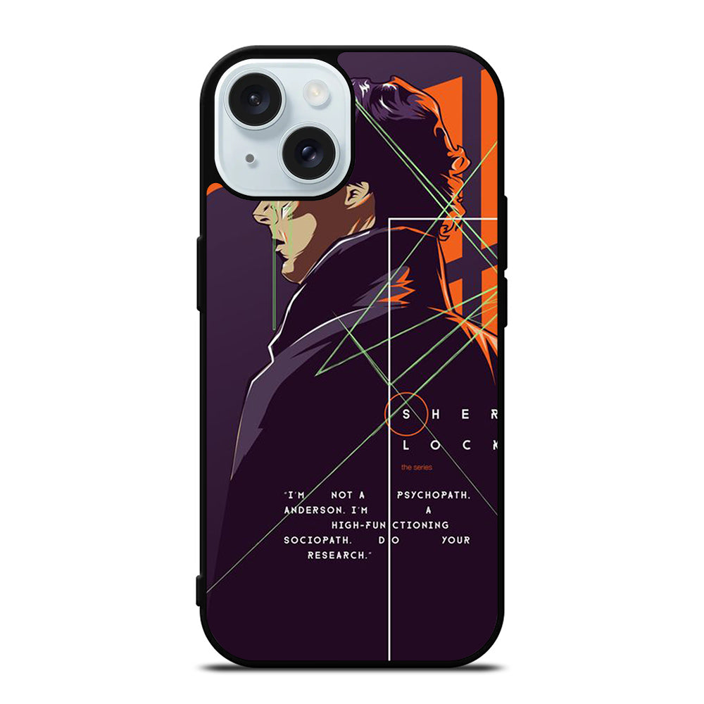 SHERLOCK HOLMES CARTOON iPhone 15 Case Cover