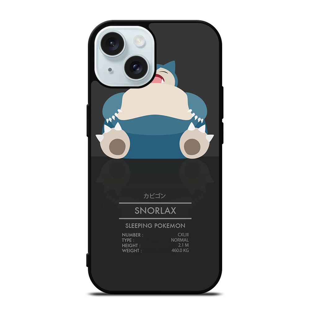 SNORLAX CUTE POKEMON iPhone 15 Case Cover