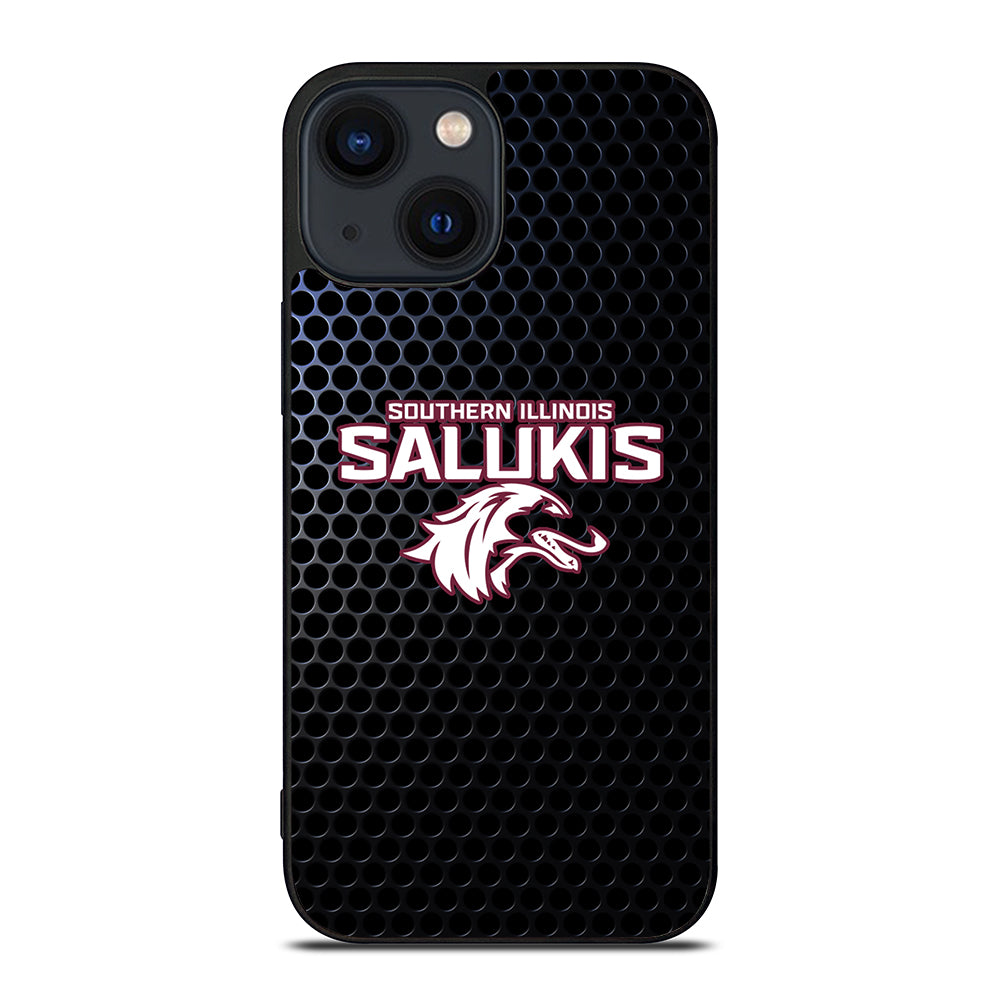 SOUTHERN ILLINOIS SALUKIS METAL LOGO iPhone 14 Plus Case Cover
