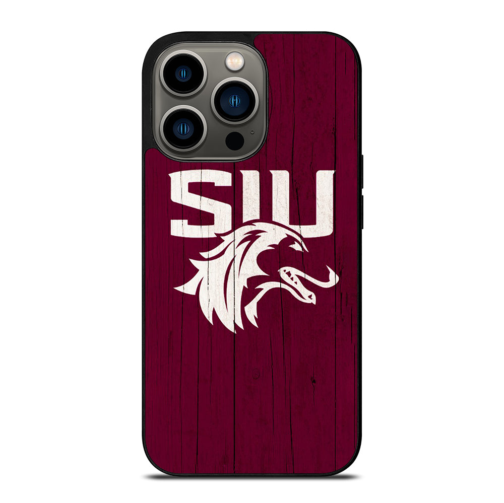 SOUTHERN ILLINOIS SALUKIS WOODEN LOGO iPhone 13 Pro Case Cover