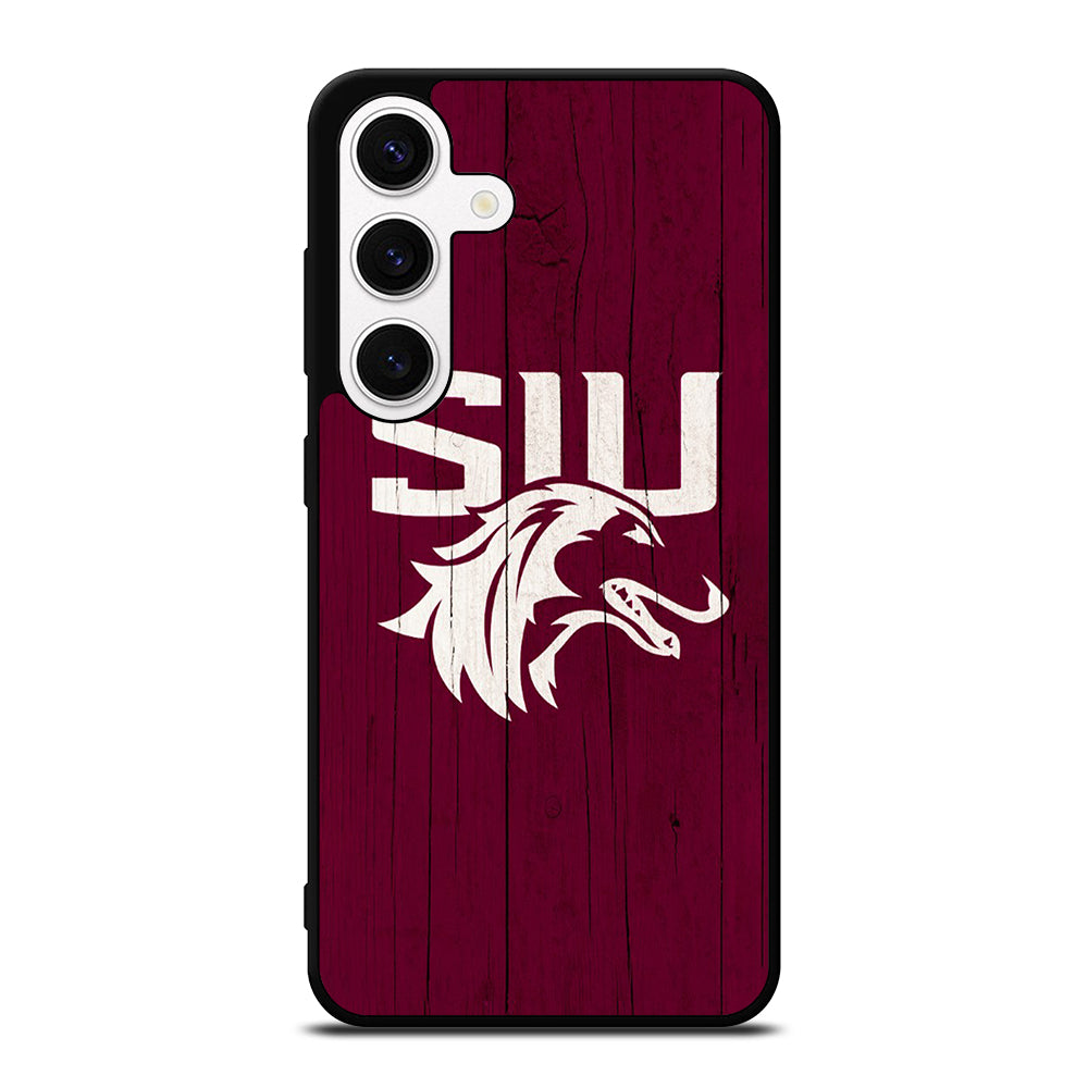 SOUTHERN ILLINOIS SALUKIS WOODEN LOGO Samsung Galaxy S24 Case Cover