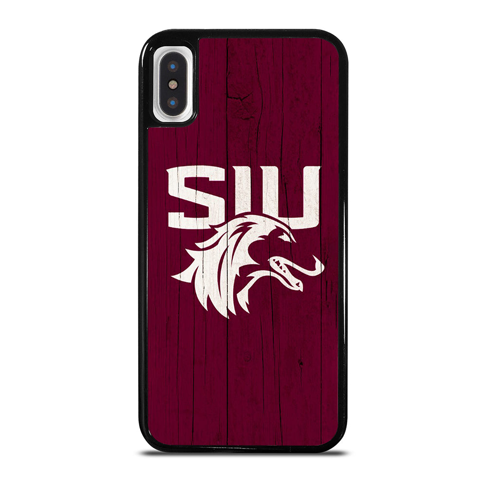 SOUTHERN ILLINOIS SALUKIS WOODEN LOGO iPhone X / XS Case Cover