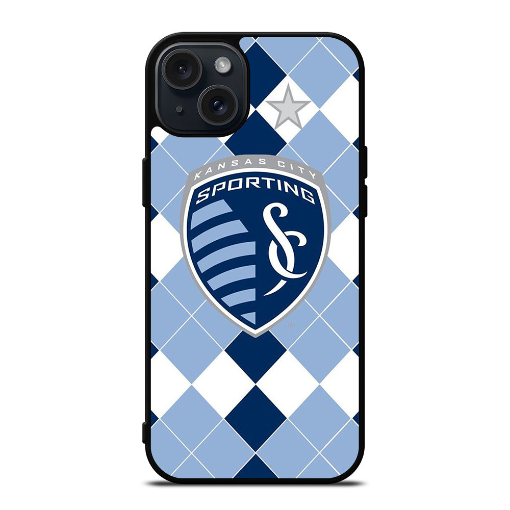 SPORTING KANSAS CITY LOGO FOOTBALL 2 iPhone 15 Plus Case Cover