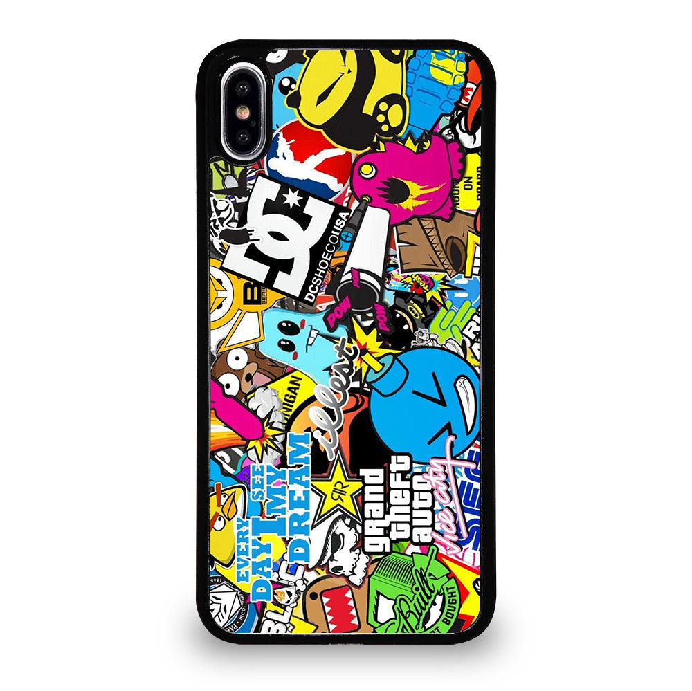 STICKER BOMB DC PATTERN 1 iPhone XS Max Case Cover