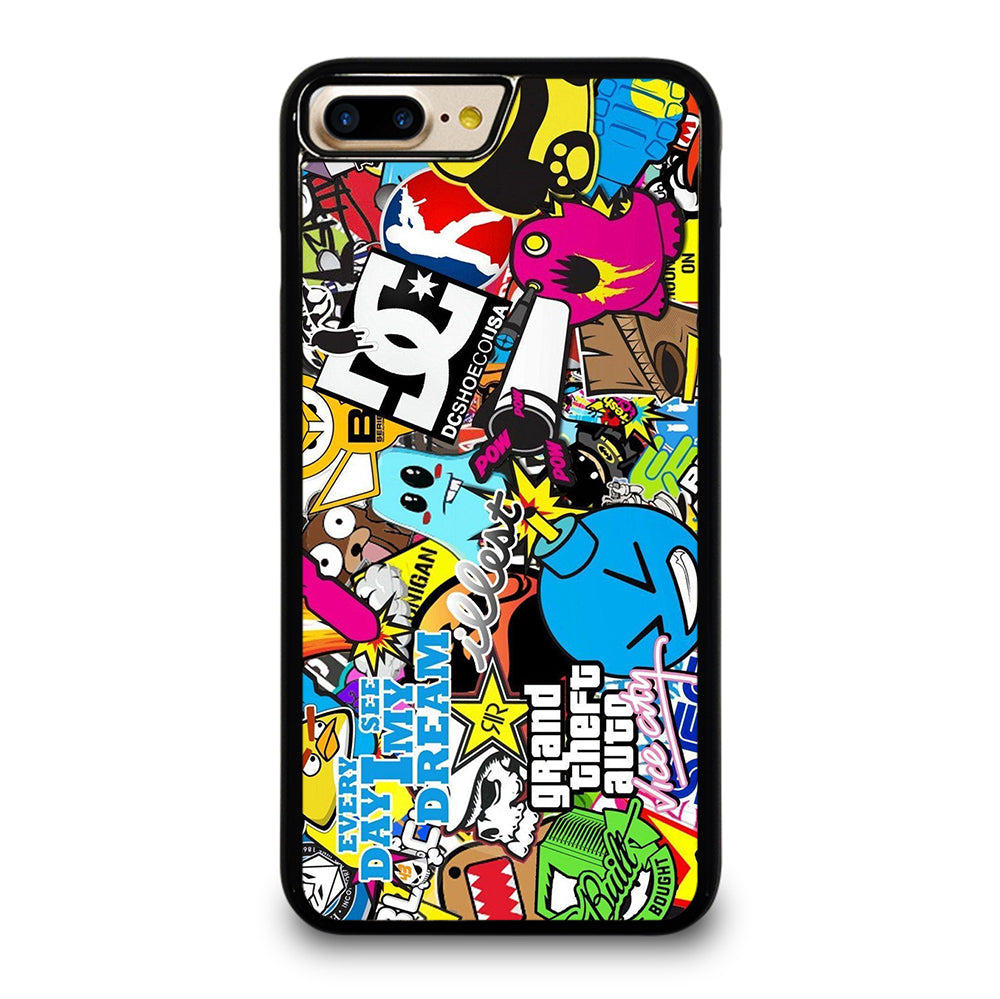 STICKER BOMB DC PATTERN 1 iPhone 7 / 8 Plus Case Cover