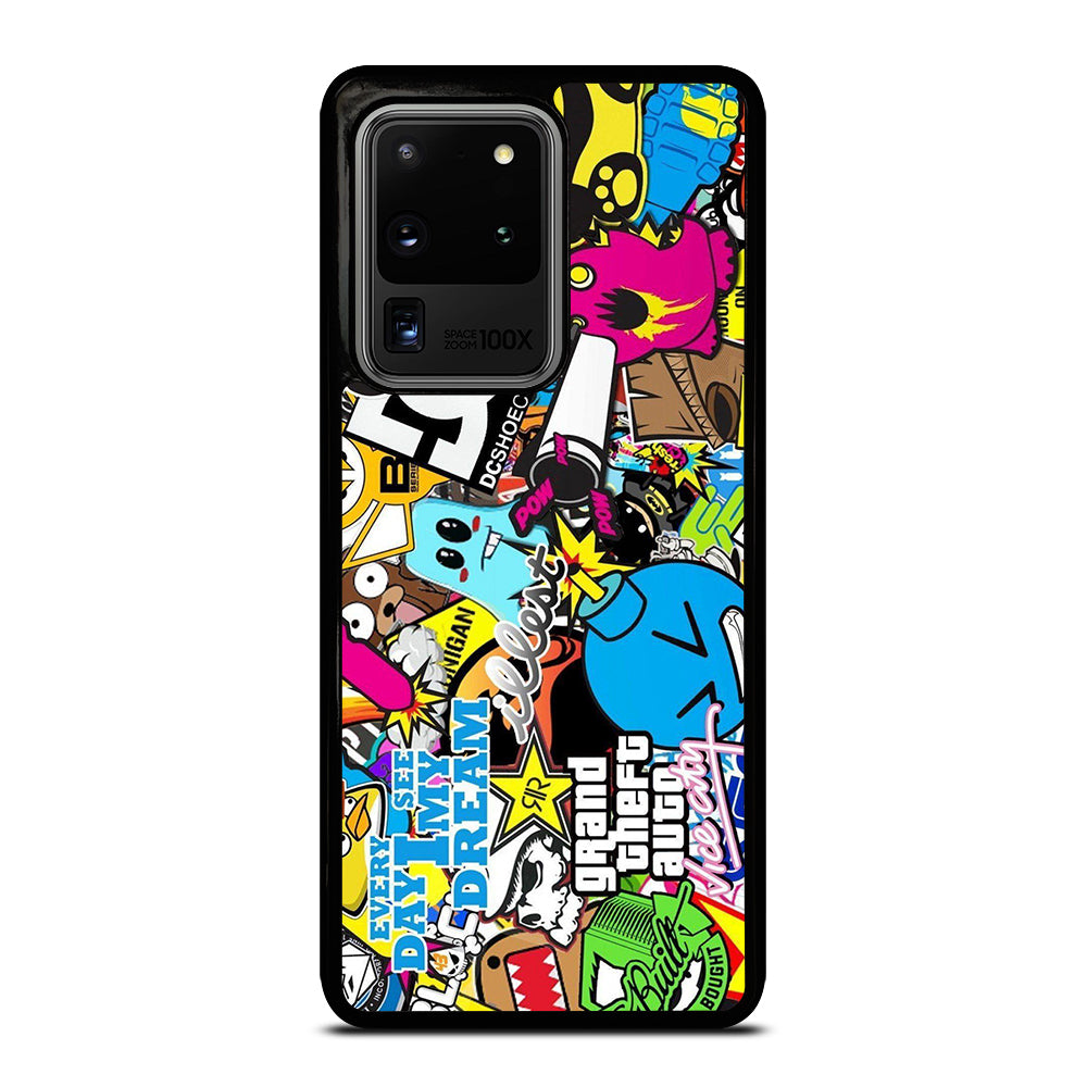 STICKER BOMB DC PATTERN 1 Samsung Galaxy S20 Ultra Case Cover
