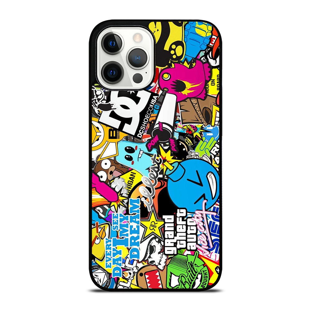 STICKER BOMB DC PATTERN 1 iPhone 12 Pro Max Case Cover