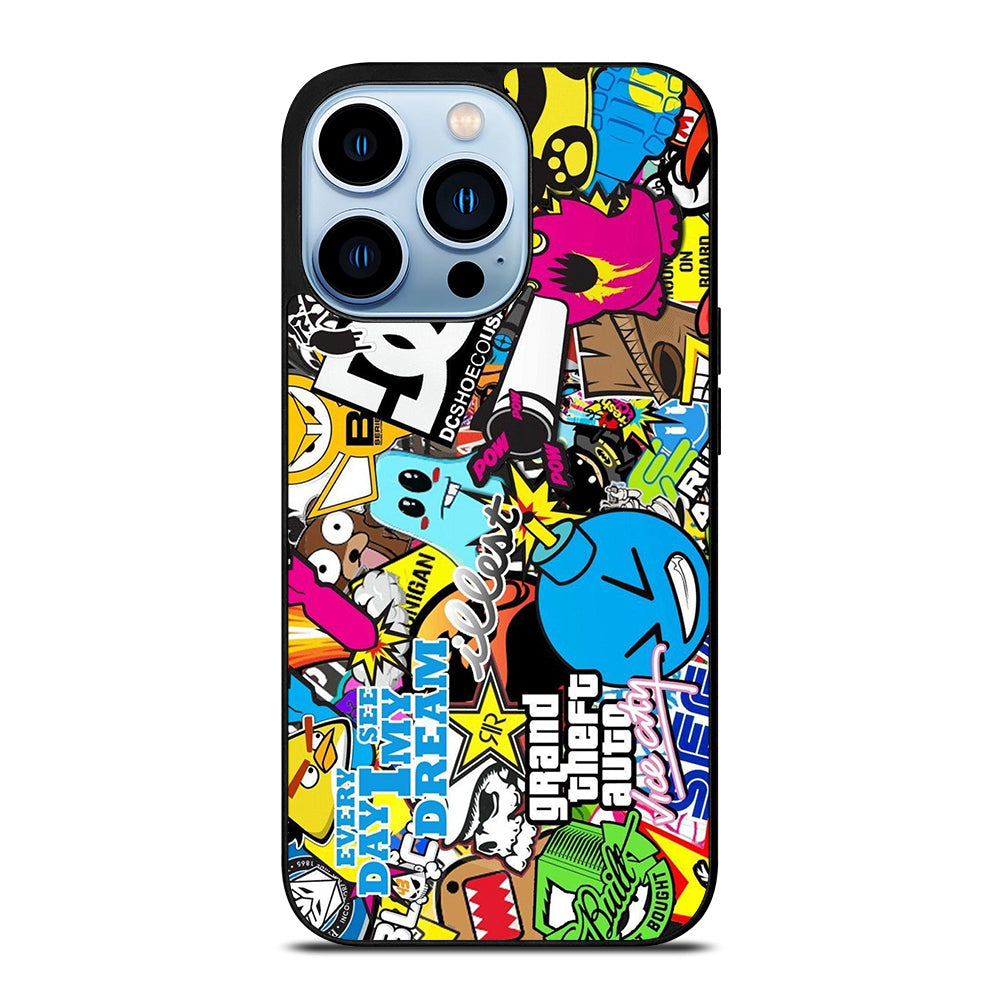 STICKER BOMB DC PATTERN 1 iPhone 13 Pro Max Case Cover