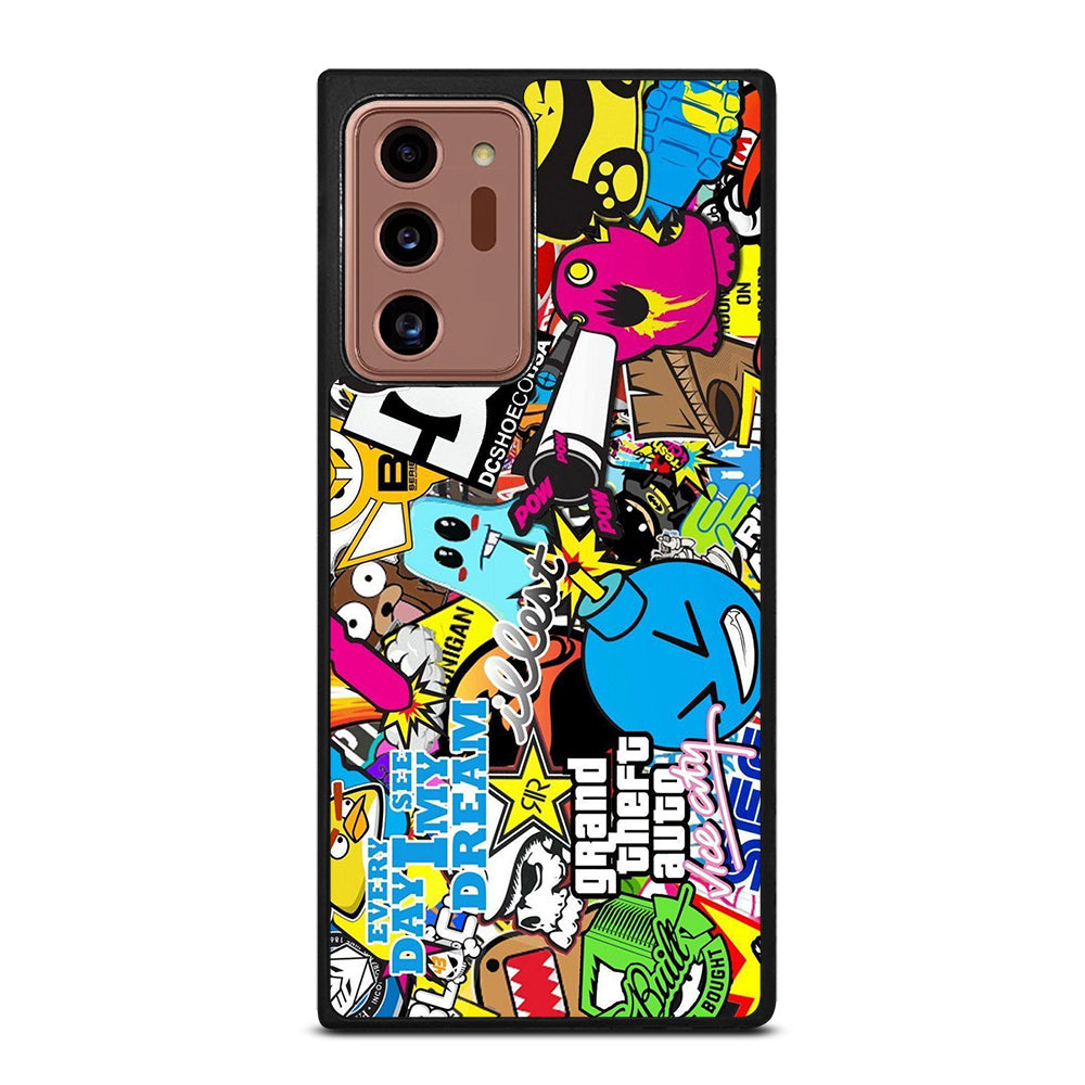 STICKER BOMB DC PATTERN 1 Samsung Galaxy Note 20 Ultra Case Cover