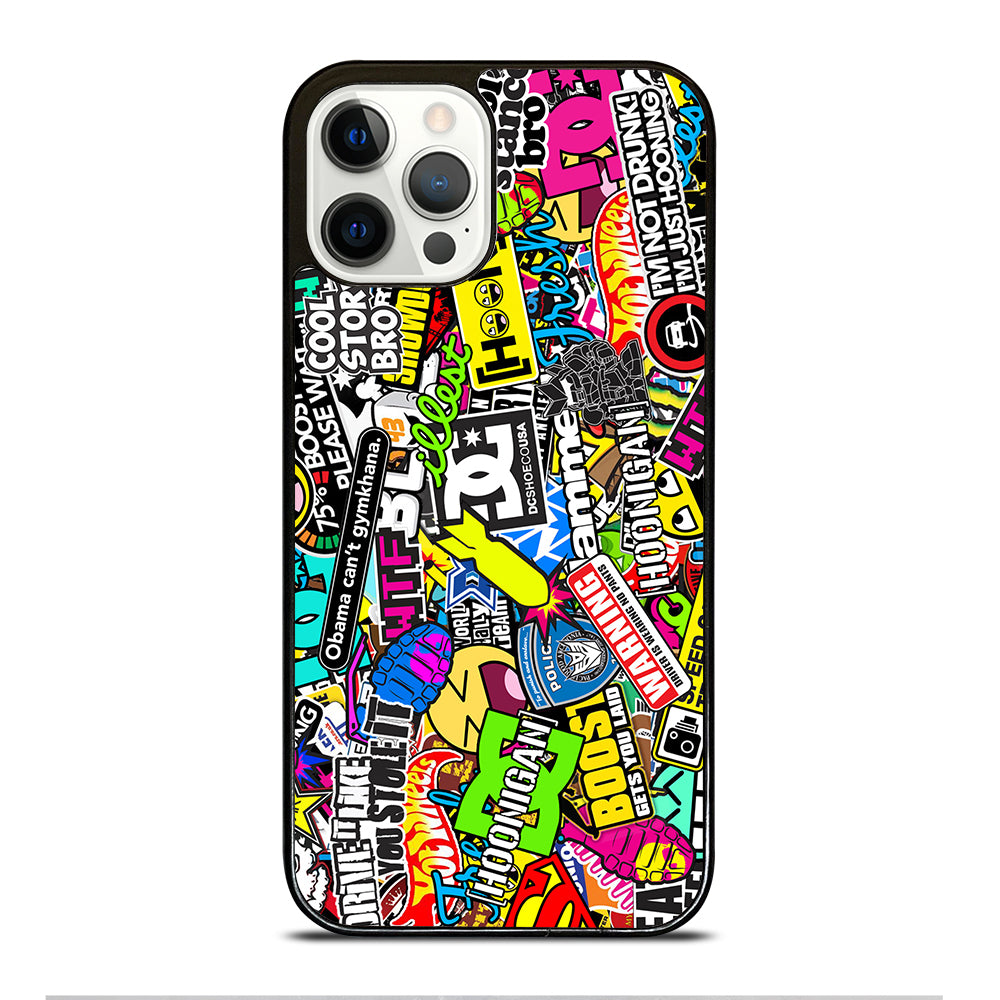 STICKER BOMB DC PATTERN 2 iPhone 12 Pro Case Cover