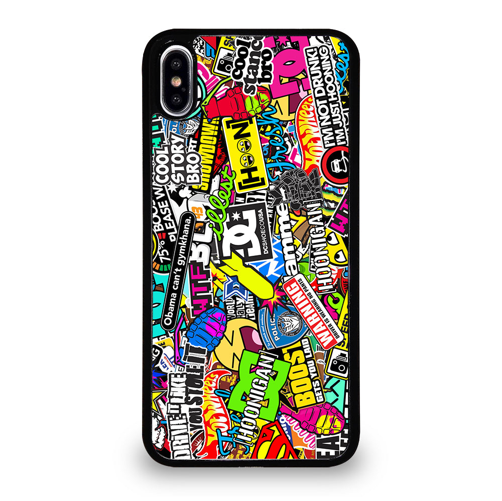 STICKER BOMB DC PATTERN 2 iPhone XS Max Case Cover
