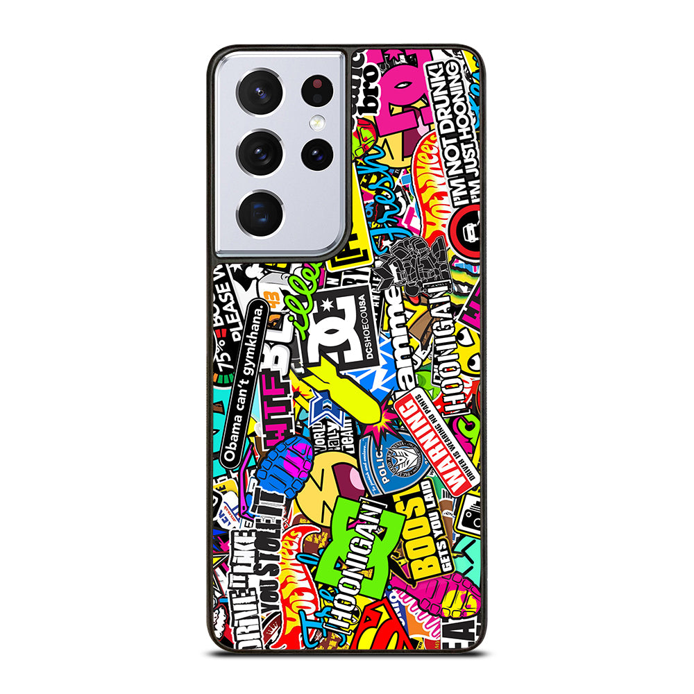 STICKER BOMB DC PATTERN 2 Samsung Galaxy S21 Ultra Case Cover