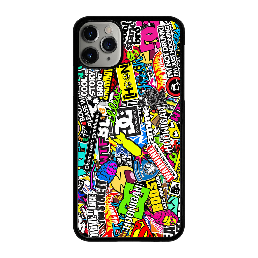 STICKER BOMB DC PATTERN 2 iPhone 11 Pro Max Case Cover