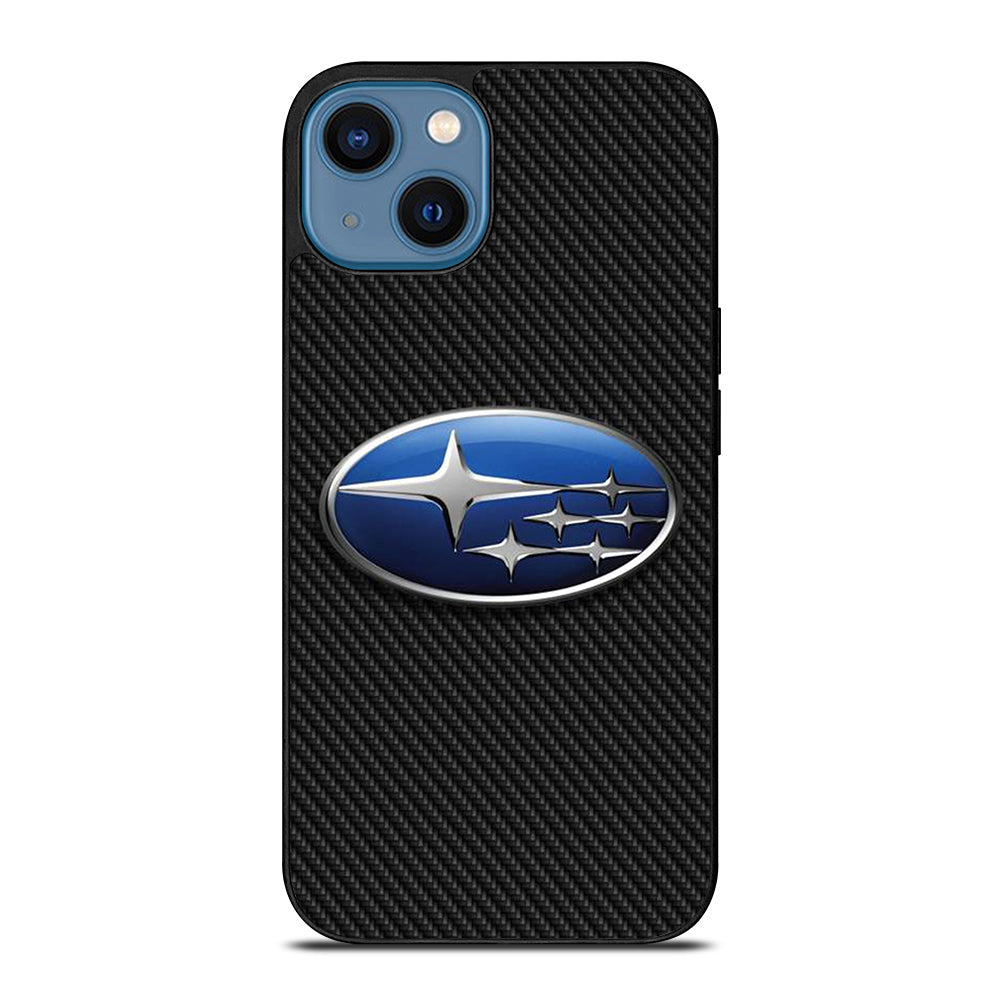SUBARU CAR LOGO CARBON iPhone 14 Case Cover