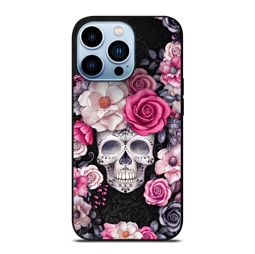 SUGAR SKULL FLOWER ROSE iPhone 13 Pro Max Case Cover